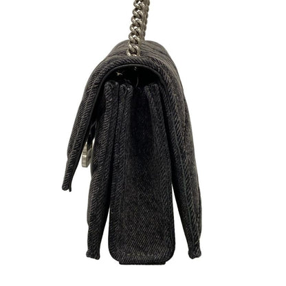 Balenciaga Shoulder Bag Crash 736016 Black Chain Shoulder/quilted