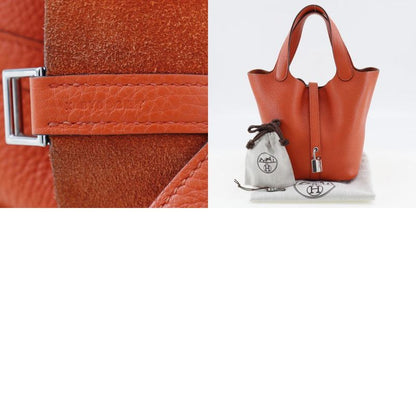 Hermes Picotin Lock PM Taurillon Clemence Orange/silver Hardware X Ladies