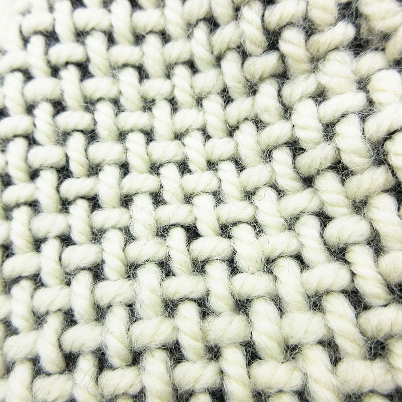 Hermes Alpaca Blend Beanie Knit Cap Hat White 2318 Size 56 Women