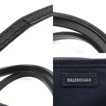 Balenciaga Shoulder Bag Handbag Navy Cabas Su XS 390346