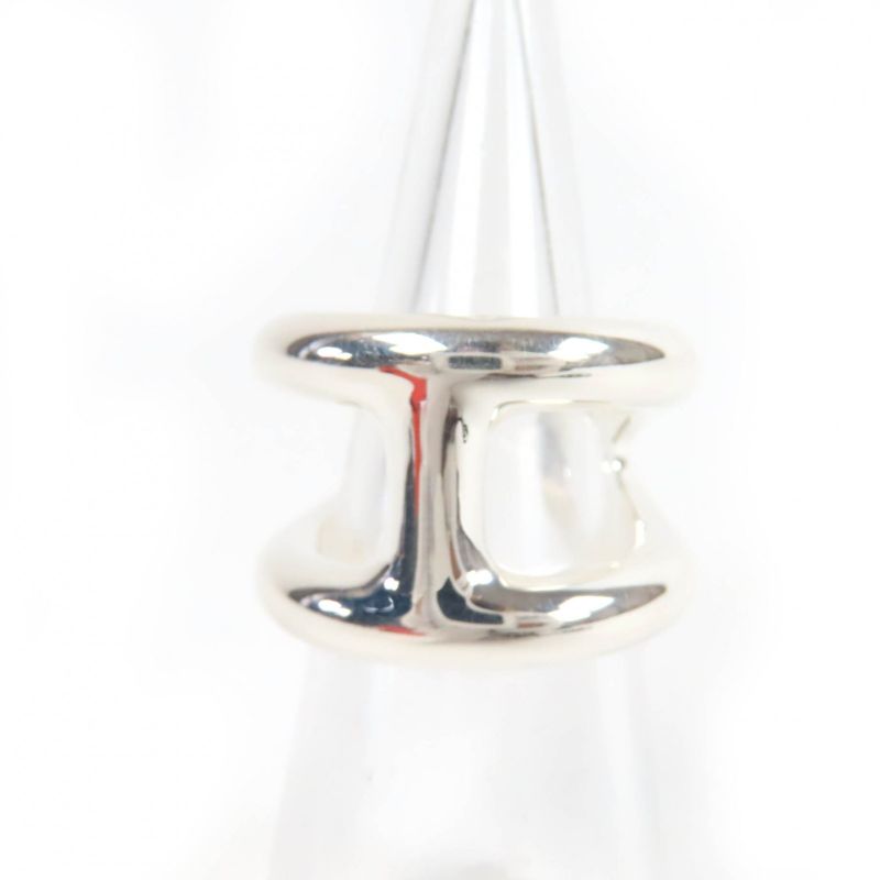 Hermes Osmoz GM Ring Ag925 Ring Silver 50 Size Approx Size 10 With Box Made In