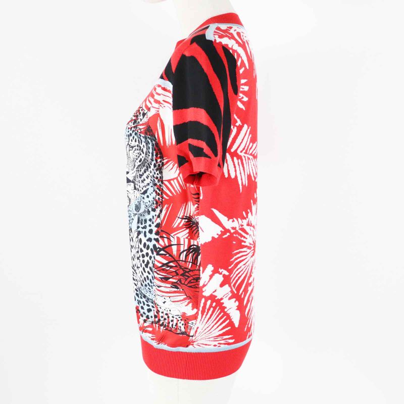 Hermes 3e2868d3 Jungle LOVE Jungle Love Silk Short/short Sleeve Knit Red And