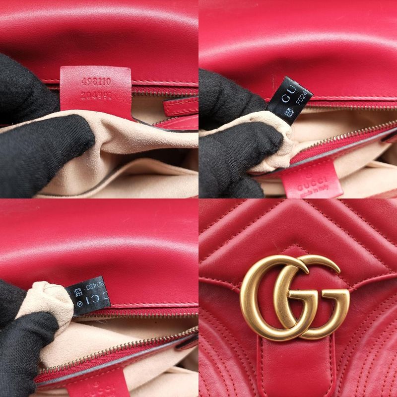 Guccigg Marmont Red Leather 498110 F024930433
