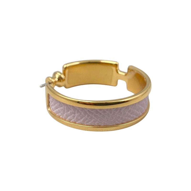 Hermes Earrings Olympe H011123cc09 Vaux Epson Mauve Pearl Pink Gold Hermes