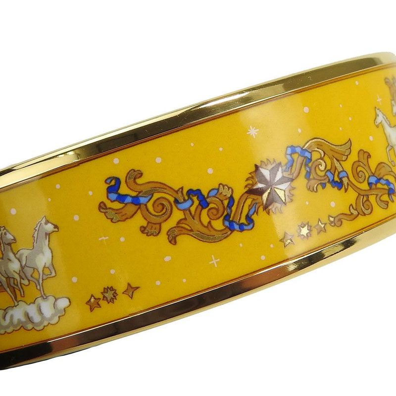 Hermes Emile Bangle Bracelet Accessory Jewelry Small Item Cloisonne Plated GP