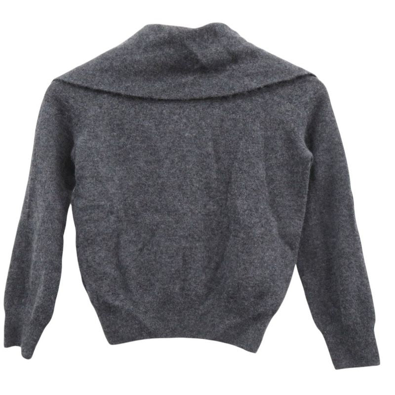 Christian Dior Cashmere Knit Pearl Button Long Sleeve 354s48am053 Sweater Gray