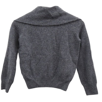 Christian Dior Cashmere Knit Pearl Button Long Sleeve 354s48am053 Sweater Gray