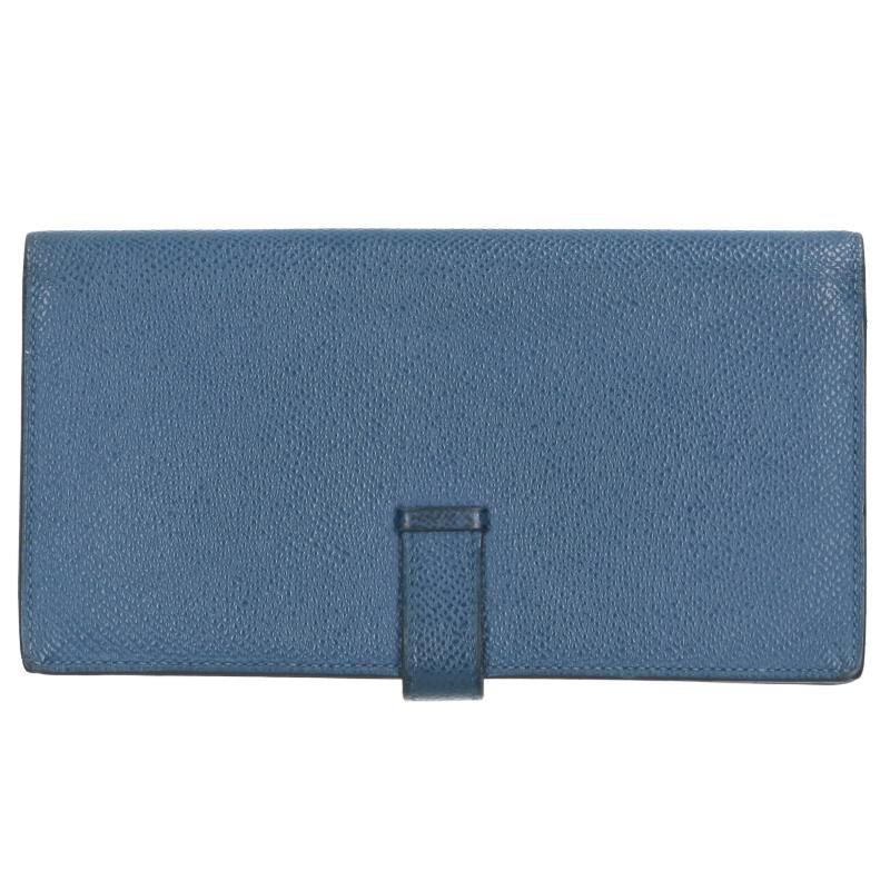 Hermes Bearn Soufflé Y Engraved Ghardware Leather Wallet Men's