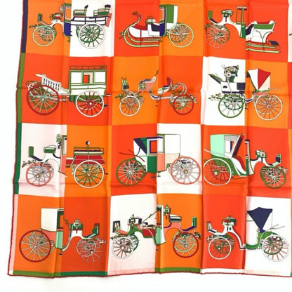 Hermes Carre 90 Voitures Exquises Elaborate Carriage Scarf 100% Silk