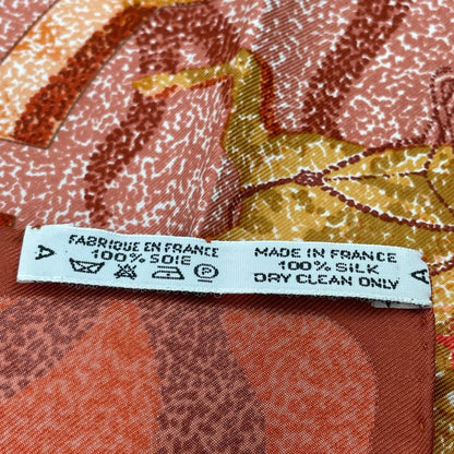 Hermes Peintre DU Cheval Painter Painting Horses Carre 90 100% Silk Scarf Red