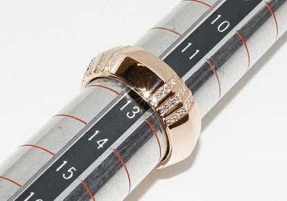 Tiffany & Co Ring 18K Pink Gold Diamond 020ct Atlas X Closed Wide Ring