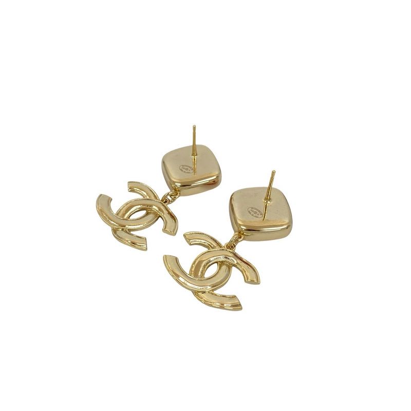 Chanel Coco Mark Plastic Earrings Accessories Small 22AS