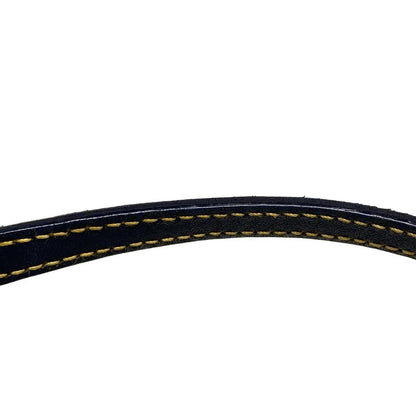 Dior/christian Dior Handbag Saddle Pouch Navy And Ivory Leather