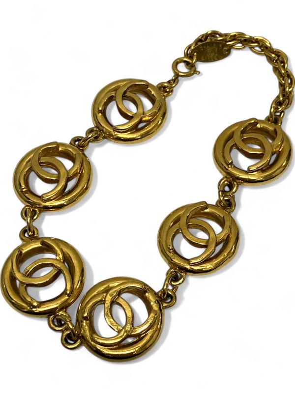 Chanel 1982's Coco Mark Bracelet Unisex Gold