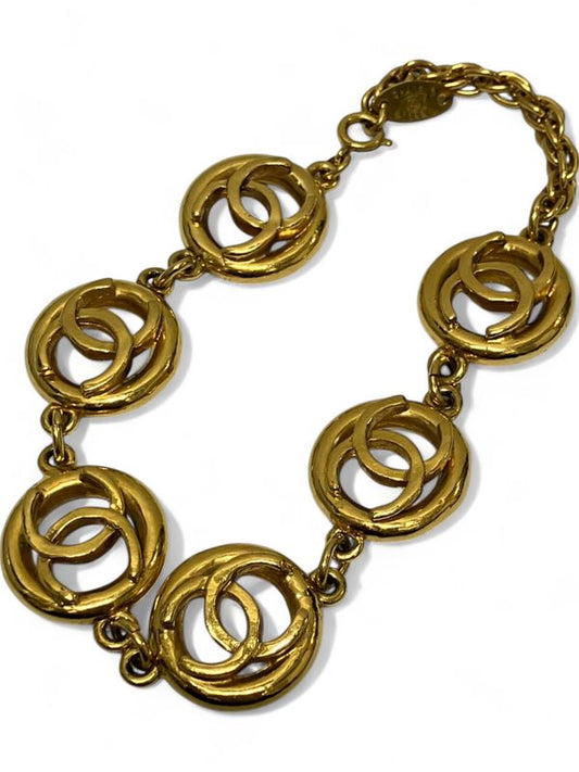 Chanel 1982's Coco Mark Bracelet Unisex Gold