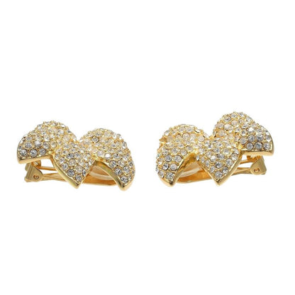 [dior] Christian Dior Gold Plated And Rhinestone Ladies 25.0g Earring