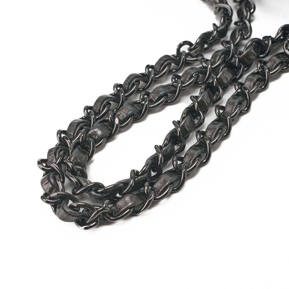 Chanel Matelasse Luxury Chain Shoulder Bag Vintage Calf Black With Black