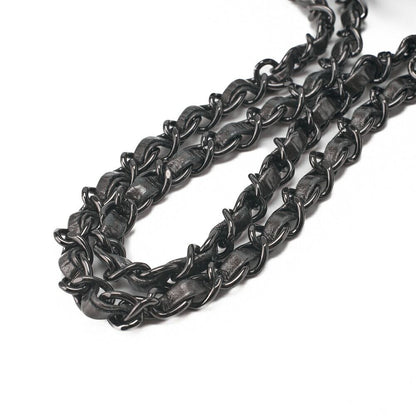 Chanel Matelasse Luxury Chain Shoulder Bag Vintage Calf Black With Black