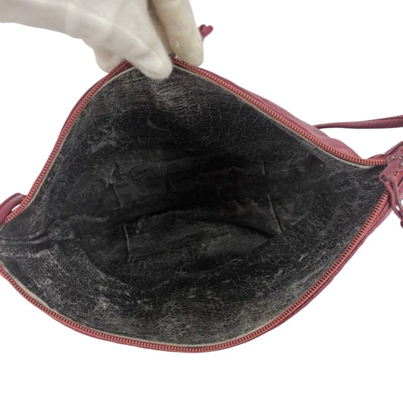 Loewe Mini Shoulder Bag Pochette Anagram Logo Red Bordeaux Nappaleather