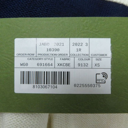 Gucci 22AW 691664 Logo Embroidered Marine Border Knee Length Knit Skirt Ivory X