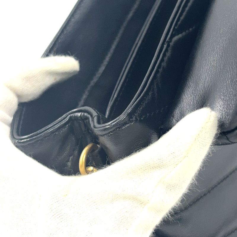 Saint Laurent Paris Lou Leather Black Shoulder Bag Gold