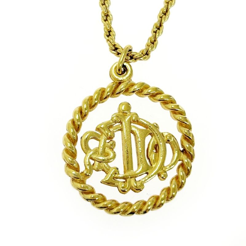 Christian Dior GP Emblem Circle Necklace Gold 490017 Necklace