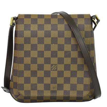 Authentic Louis Vuitton LV Musette Salsa Long Damier Ebène Shoulder Bag