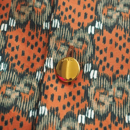 Gucci Short Sleeve Shirt Size 46 (170 88A) GG Logo Open Collar Shirt Made In