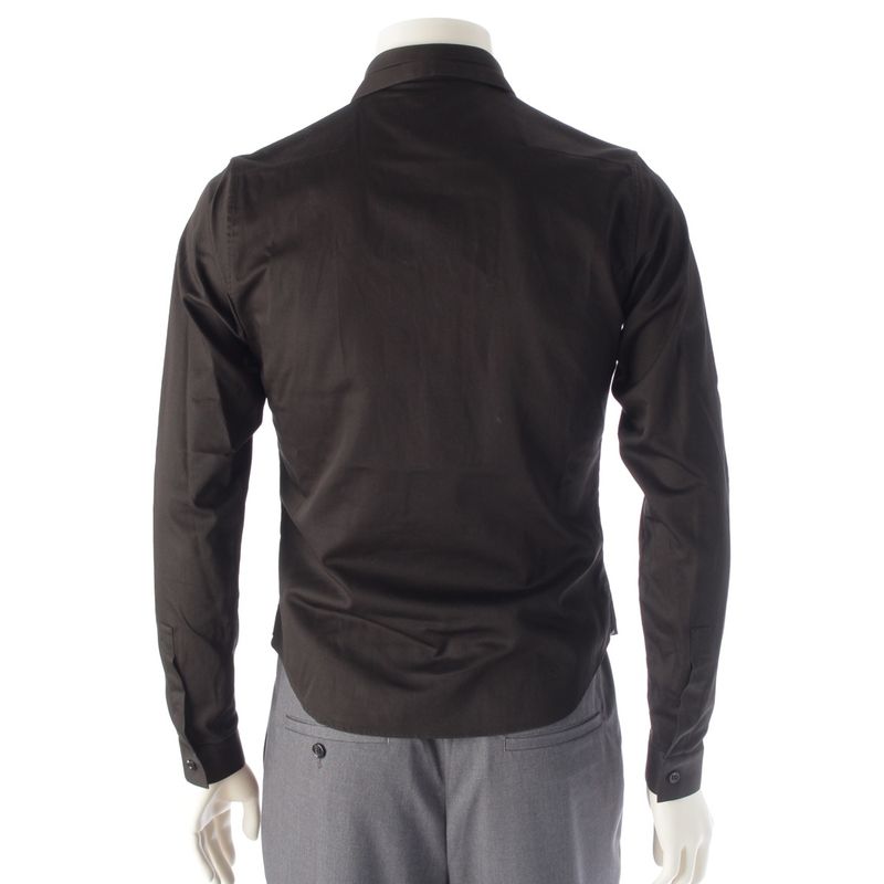 Dior Homme Cotton Ribbed Wing Long Sleeve Shirt Top Black