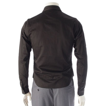 Dior Homme Cotton Ribbed Wing Long Sleeve Shirt Top Black