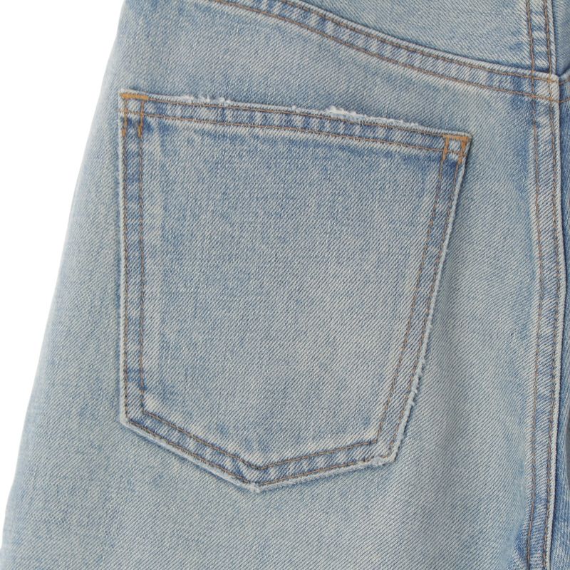 Celine Cotton Triomphe Damaged Flared Denim Pants Jeans Bottoms N677 0840 08KW