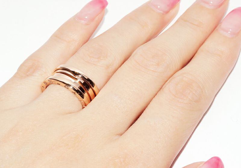 Bulgari Ring 18K Pink Gold Bzero1 Ring S