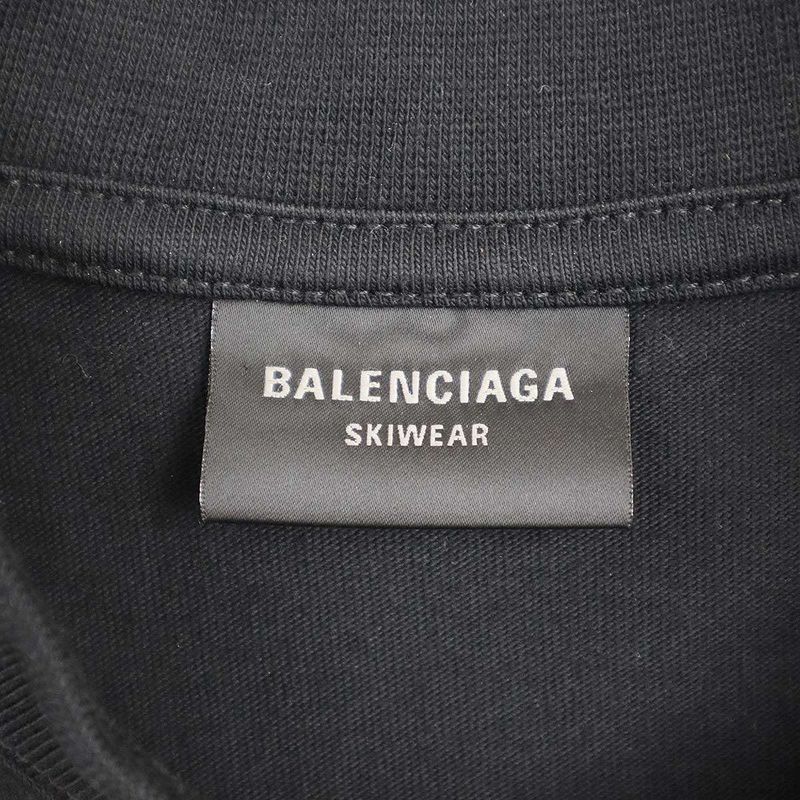 Balenciaga Logo Embroidery T-Shirt 802038 Tmva5 Black XS