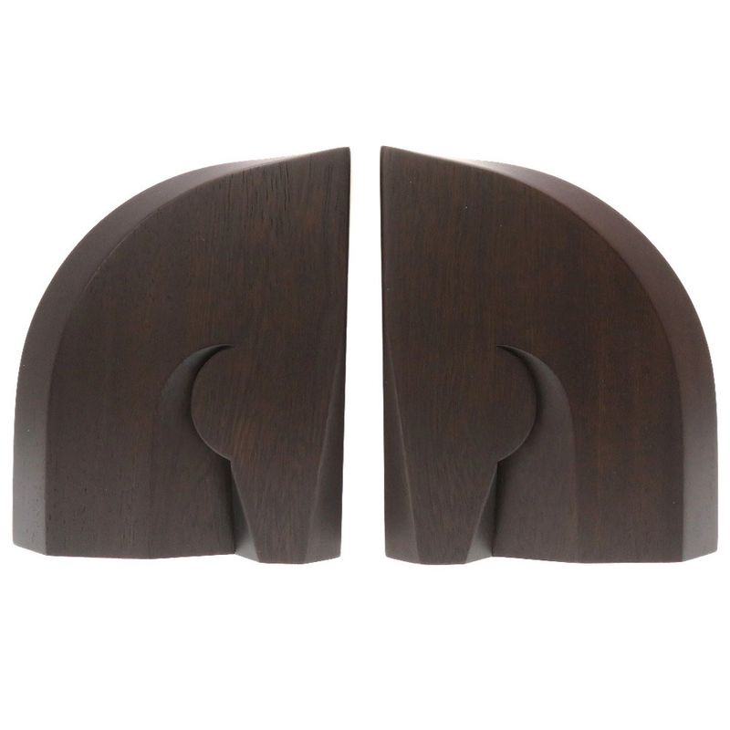 Hermes Bookends Set Wood Taurillon H Brown Rouge H Book Stand 0110 Hermes