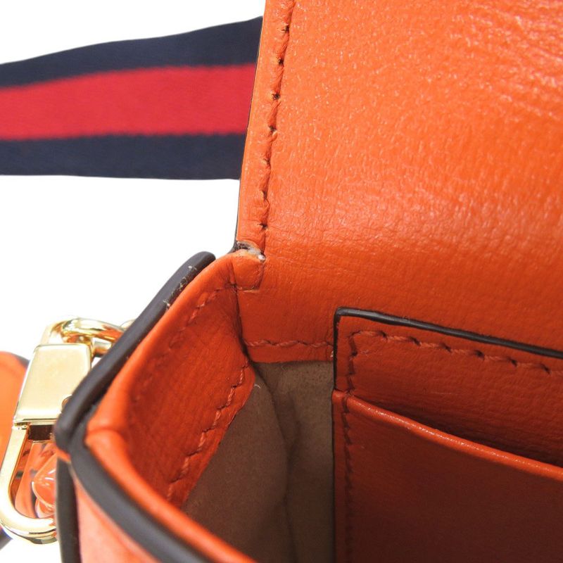 Gucci Horsebit 726863 Leather Orange Mini Shoulder Bag 0567 Gucci