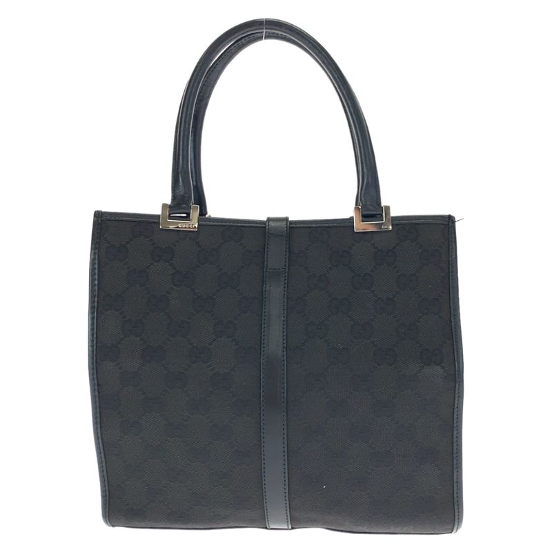 Gucci Jackie Black Silver Hardware GG Canvas 002 1065 Tote Bag Handbag Women