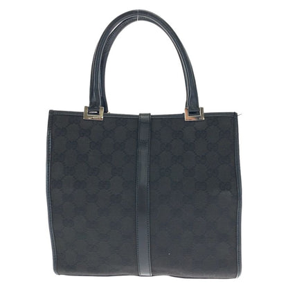 Gucci Jackie Black Silver Hardware GG Canvas 002 1065 Tote Bag Handbag Women