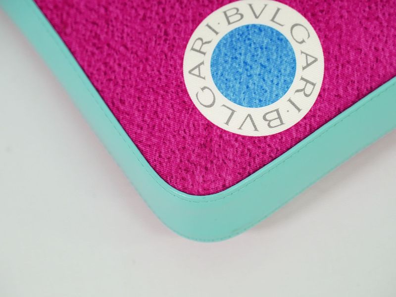 Authentic Bvlgari Logo Shoulder Bag Canvas Leather Pink Multicolor Bag Pre-owned