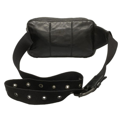 Bottega Veneta Intrecciato Black Leather Waist Pouch