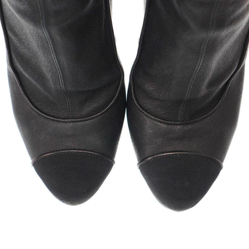 Chanel Leather Boots G28123y05726 Black 37