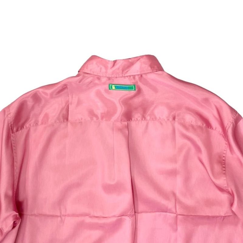 Gucci Long Sleeve Acetate Cotton Shirt 723821 Zac30 46 Size Pink Gucci