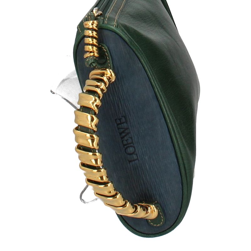 Loewe Velazquez Handbag Leather Women's Handbag Green Blue Excellent Condition