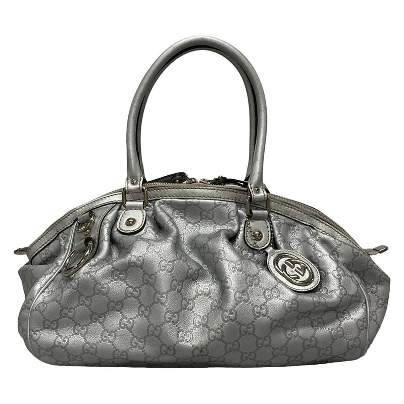 Gucci Handbag Sma Linesookie 223974 Silver Leather