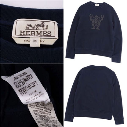 Hermes Sweatshirt 21SS Long Sleeve Long Sleeve Hello Mr Farrier Leather Patch