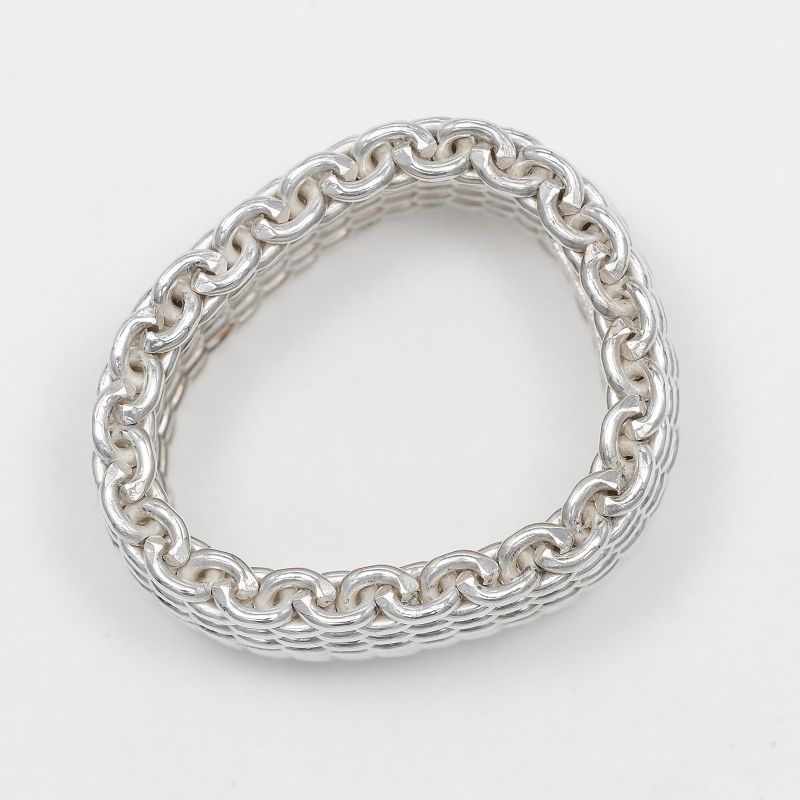 Tiffany & Co Somerset Silver 925 Size 13 Ladies 8.6g Ring