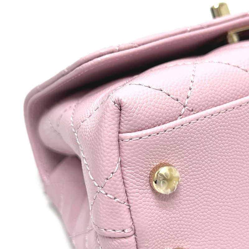 Chanel Handbag Coco Handle XXS Caviar Skin Baby Pink