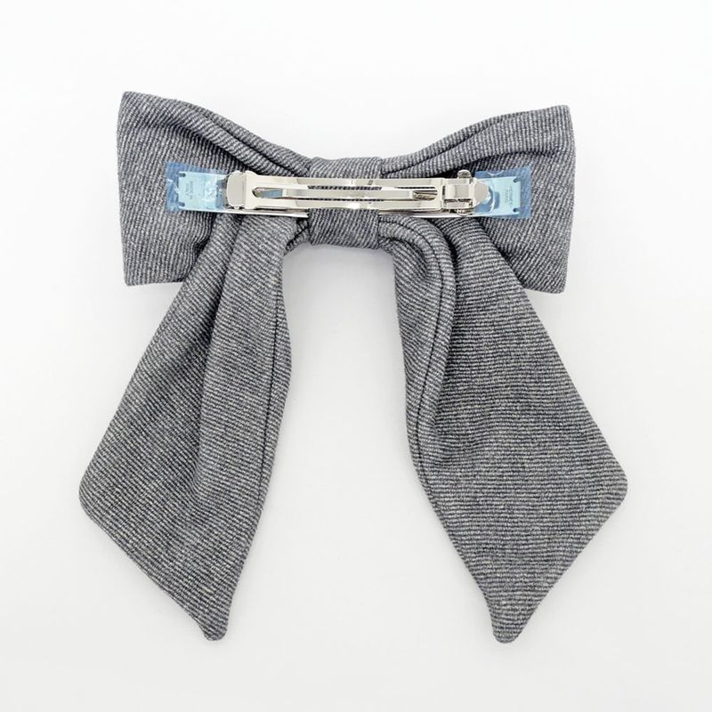 Hermes Valletta Karma Twill Noir Black Gray Silver Hardware Hair