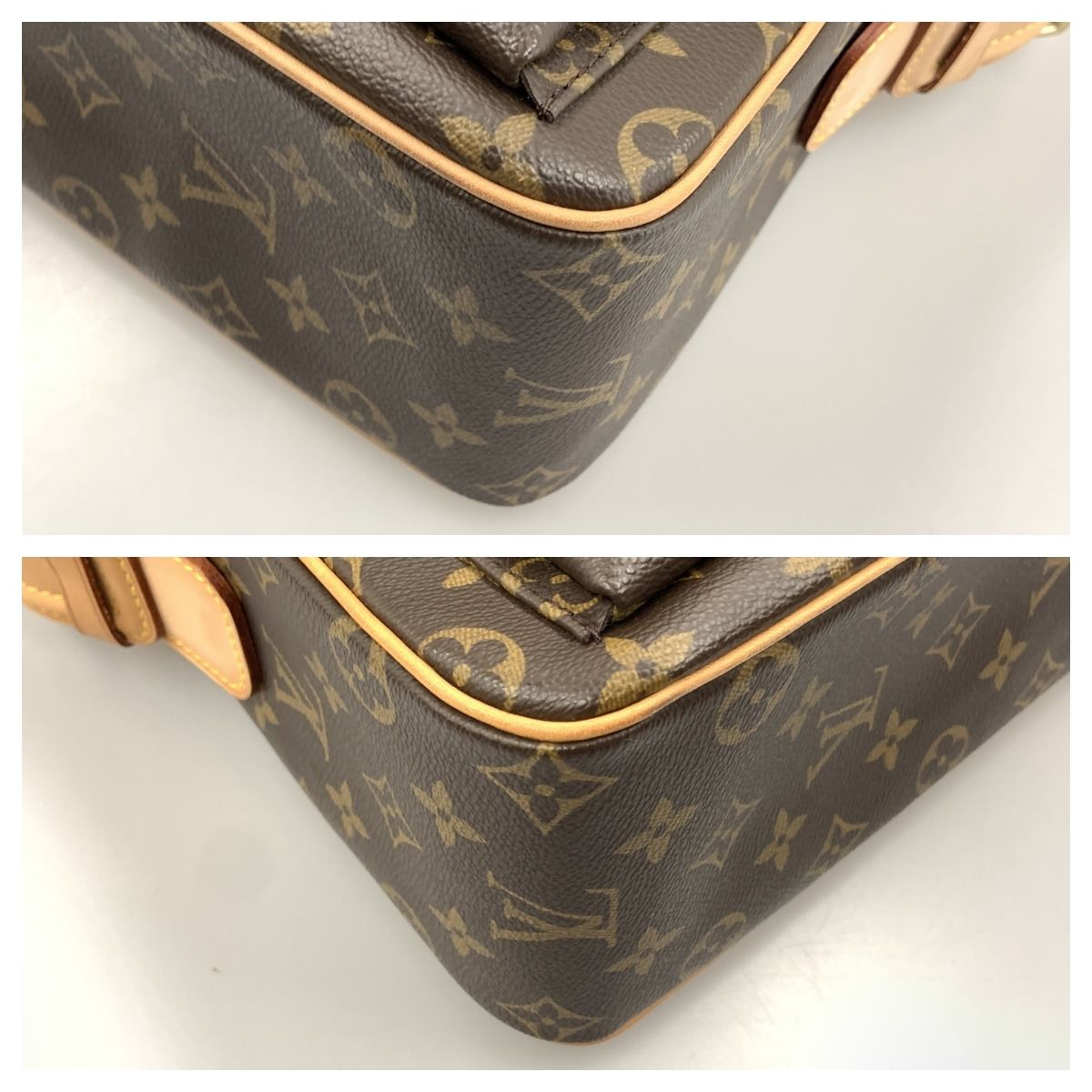 Louis Vuitton Monogram Vivacite GM Semi-Shoulder Bag M51163 Brown