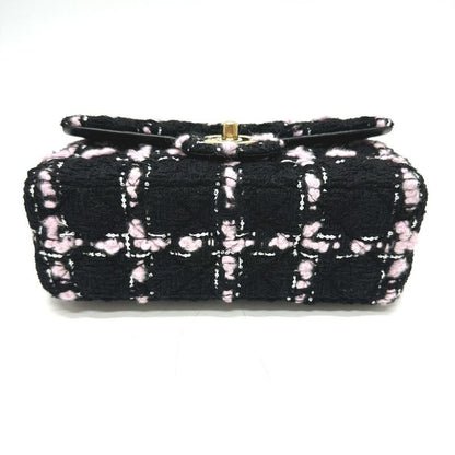 Chanel Shoulder Bag Mini Matelasse Mini Tweed Black
