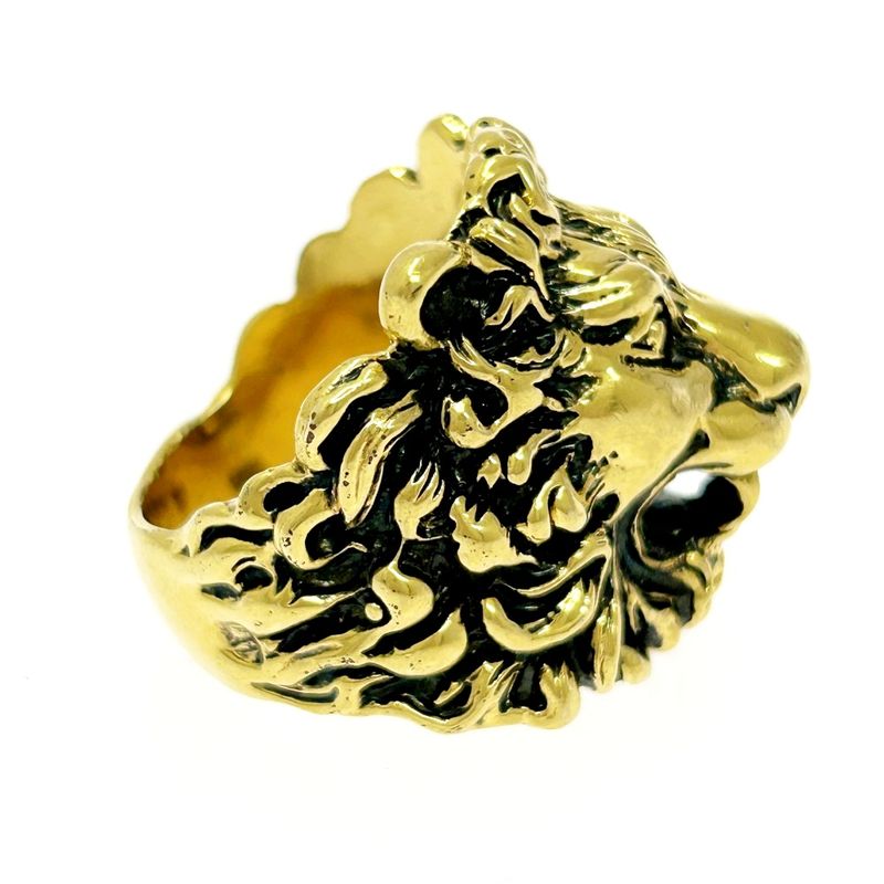 Gucci GP Lion Head Ring Gold 483559 Ring